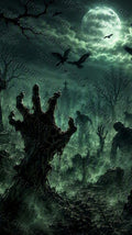Zombie Graveyard - Halloween Digital Wallpaper Pack