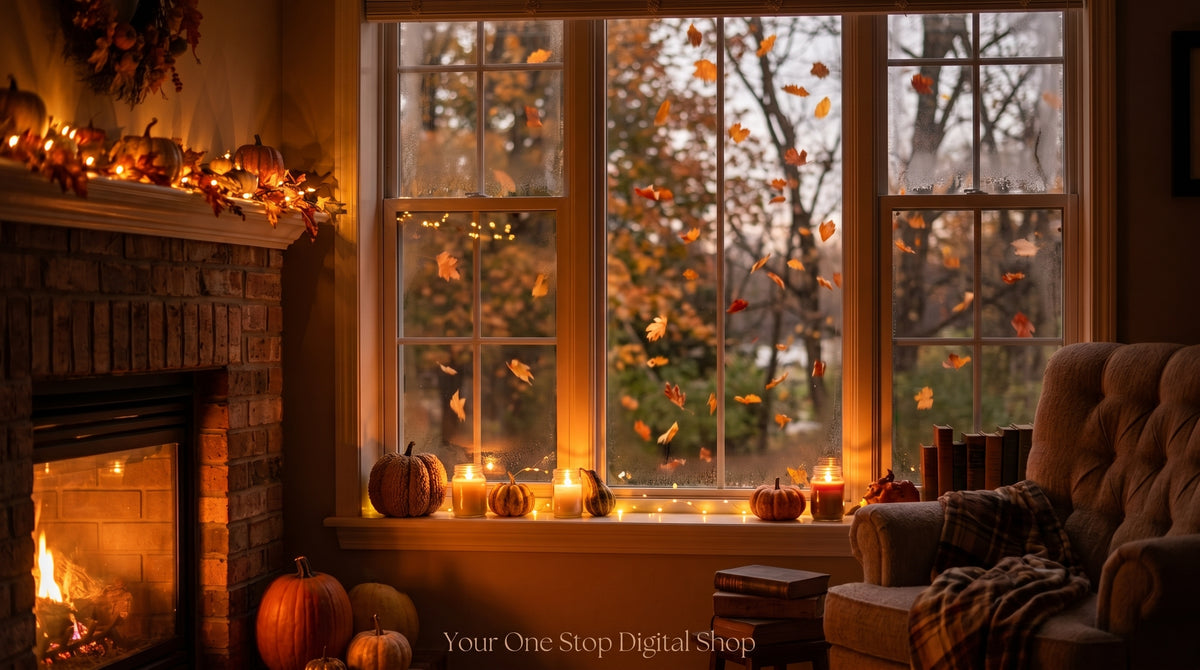 Cozy Thanksgiving Wallpaper Theme Pack – Digital Download